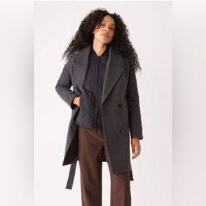 Frank and Oak Mackenzie Tweed Wool Pea Coat